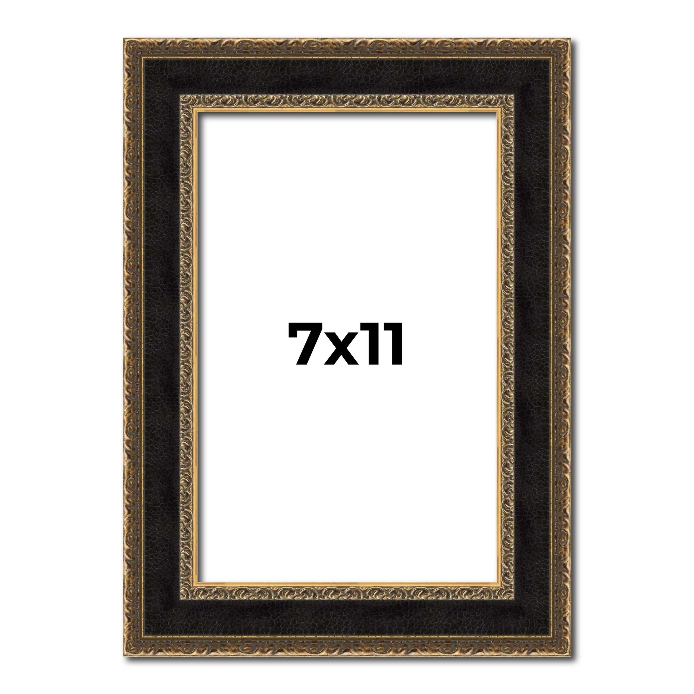 6x6 Frame Gold Solid Wood Picture Frame Width 1.25 Inches